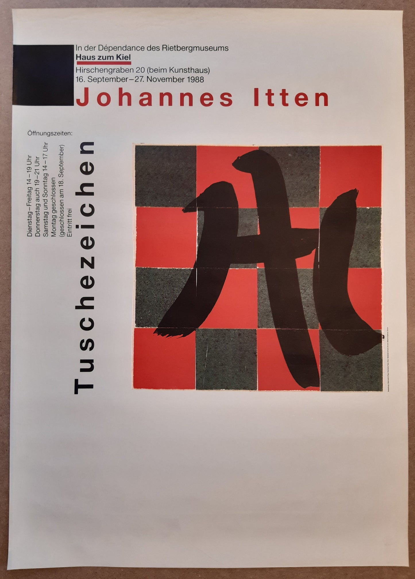 Johannes Itten art exhibition poster - 35.4"×50.4" (90×128cm)
