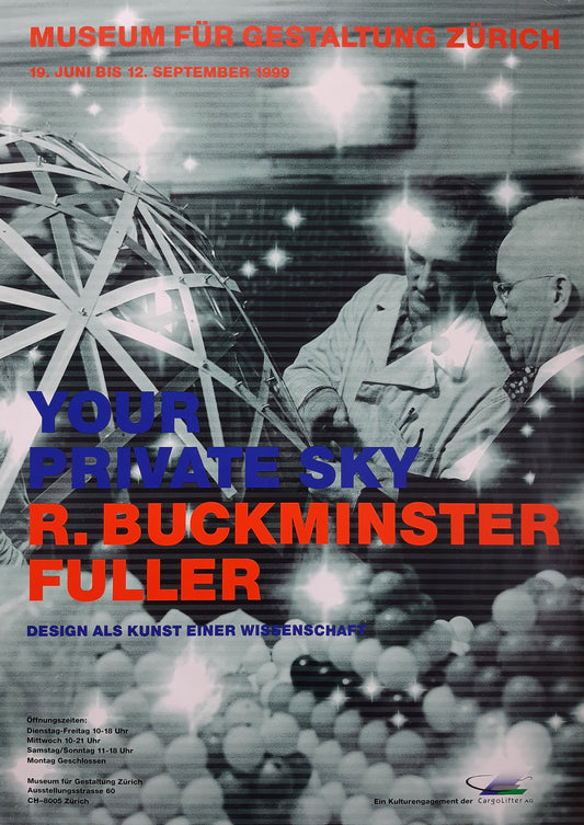 Buckminster Fuller exhibition poster - 35.4"×50.4" (90×128cm)