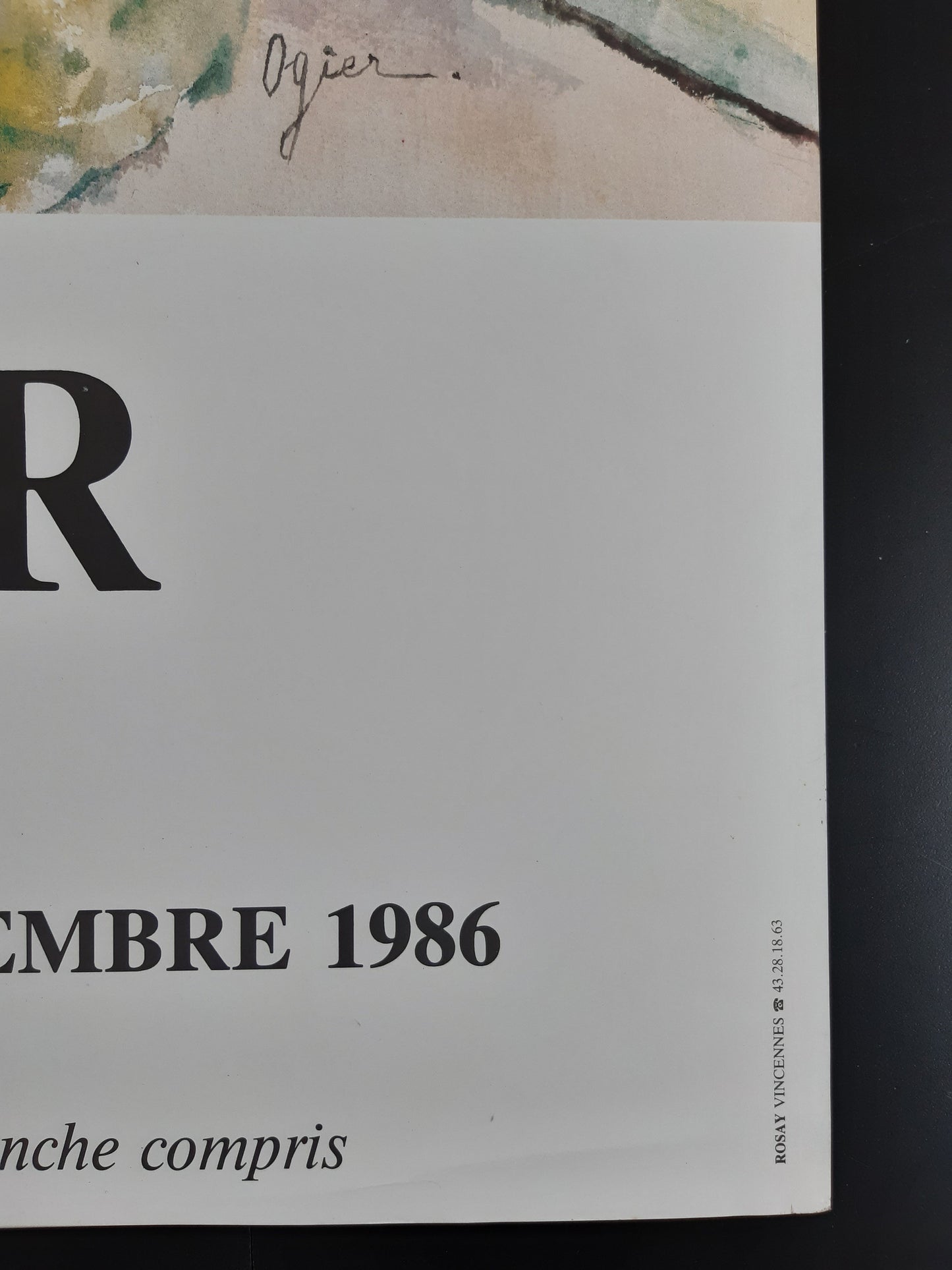 Marie-Louise Ogier original art poster - 19.1"×27.2" (48.5×69cm)