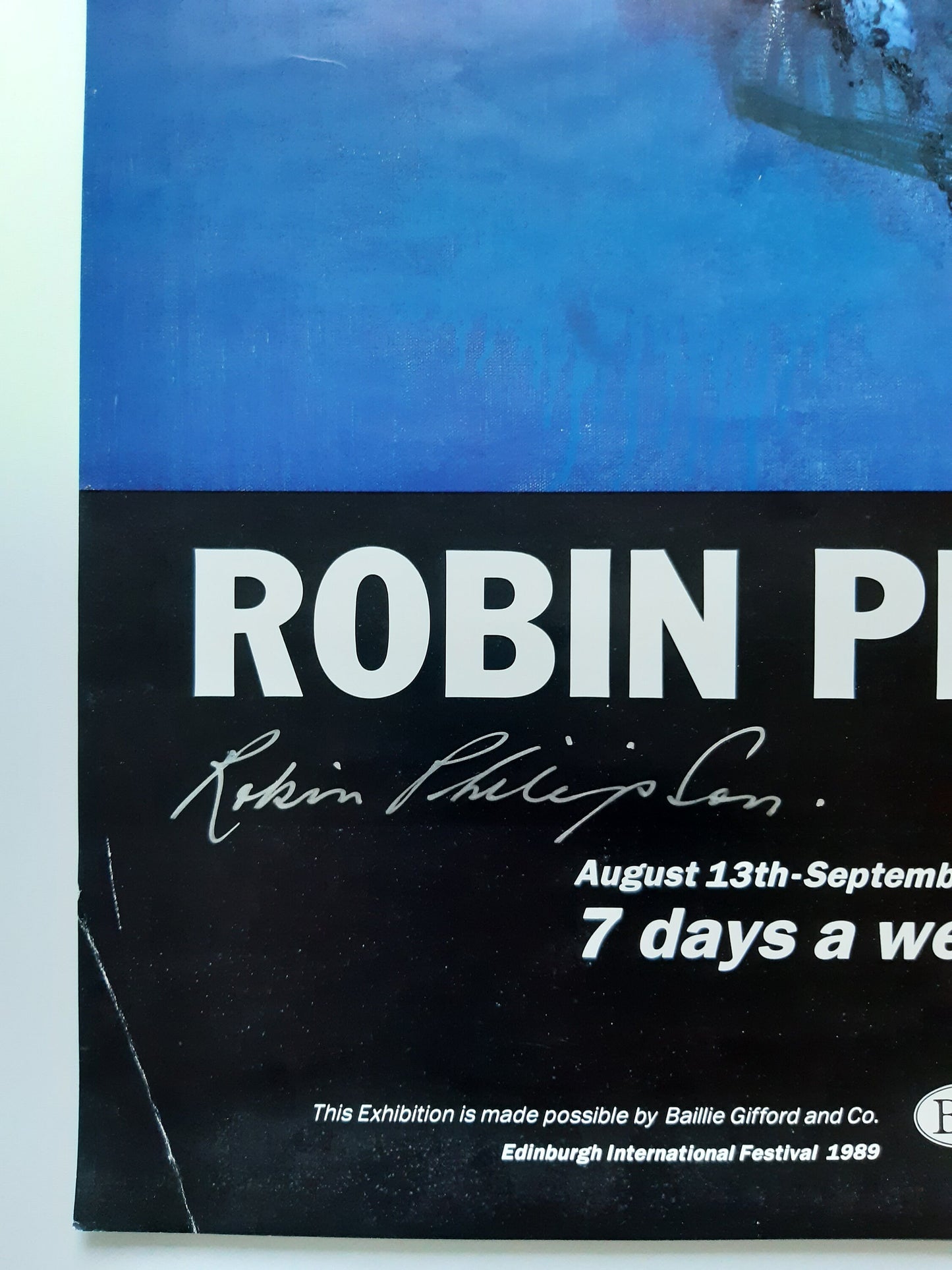 Robin Philipson signed original exhibition poster - 16.5"×23.4" (42×59.5cm)