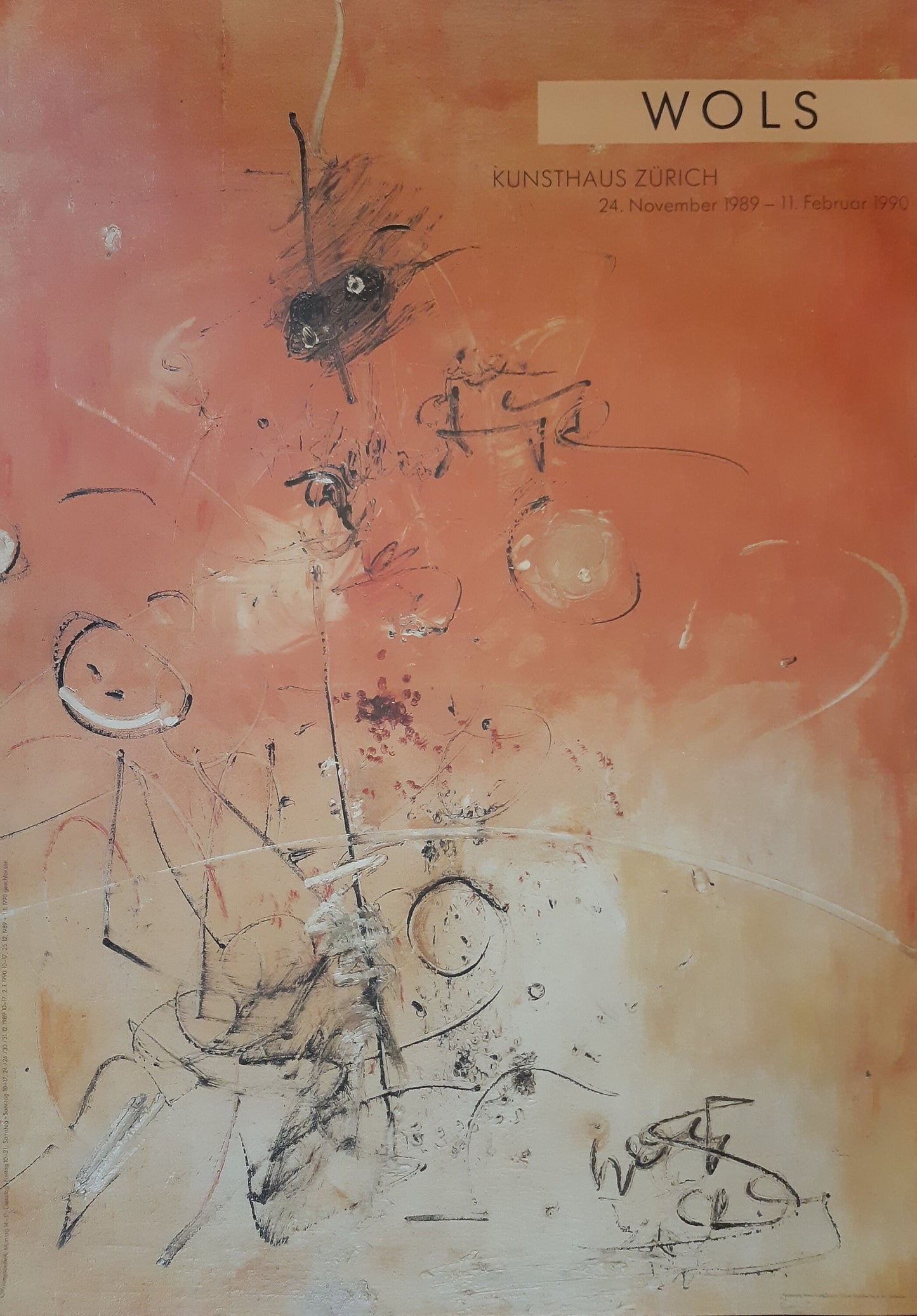 WOLS original art exhibition poster - 35.4"×50.4" (90×128cm)
