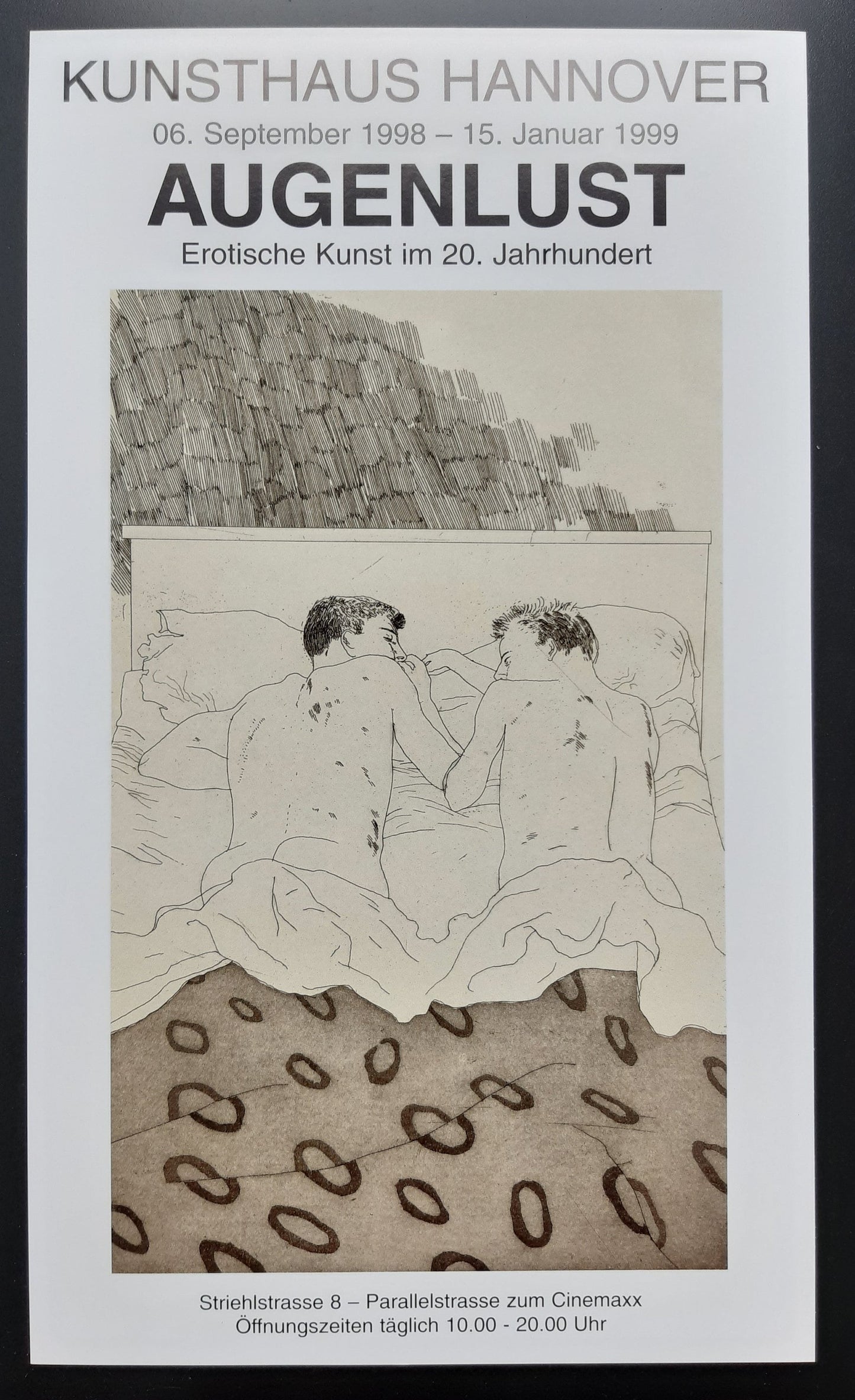David Hockney original art mini-poster - 9.1"×15.6" (23×39.5cm)