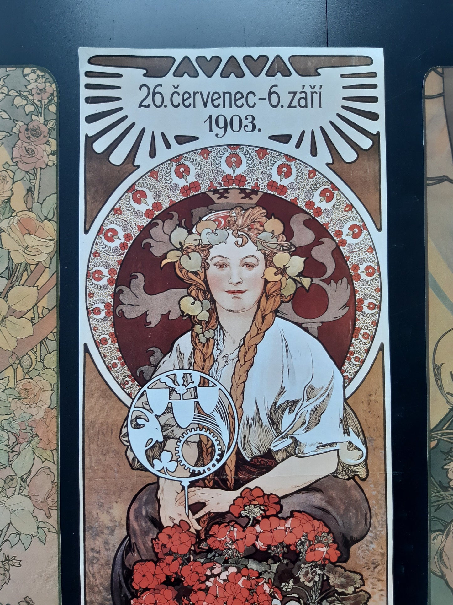 Alphonse Mucha art print lot of 4 - 7.3"×18.1" (18.5×46cm)