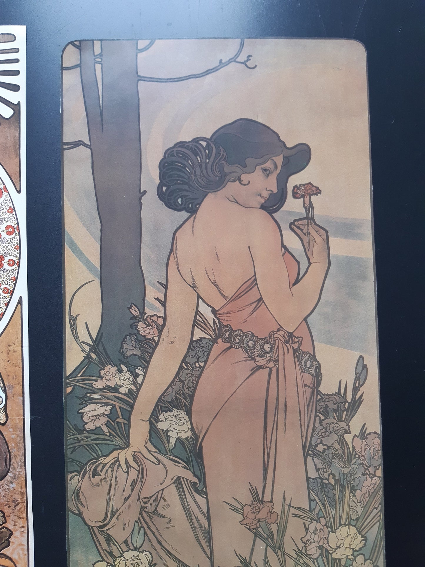 Alphonse Mucha art print lot of 4 - 7.3"×18.1" (18.5×46cm)