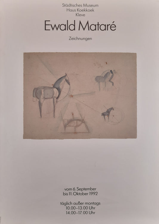 Ewald Mataré original art exhibition poster - 19.7"×27.6" (50×70cm)