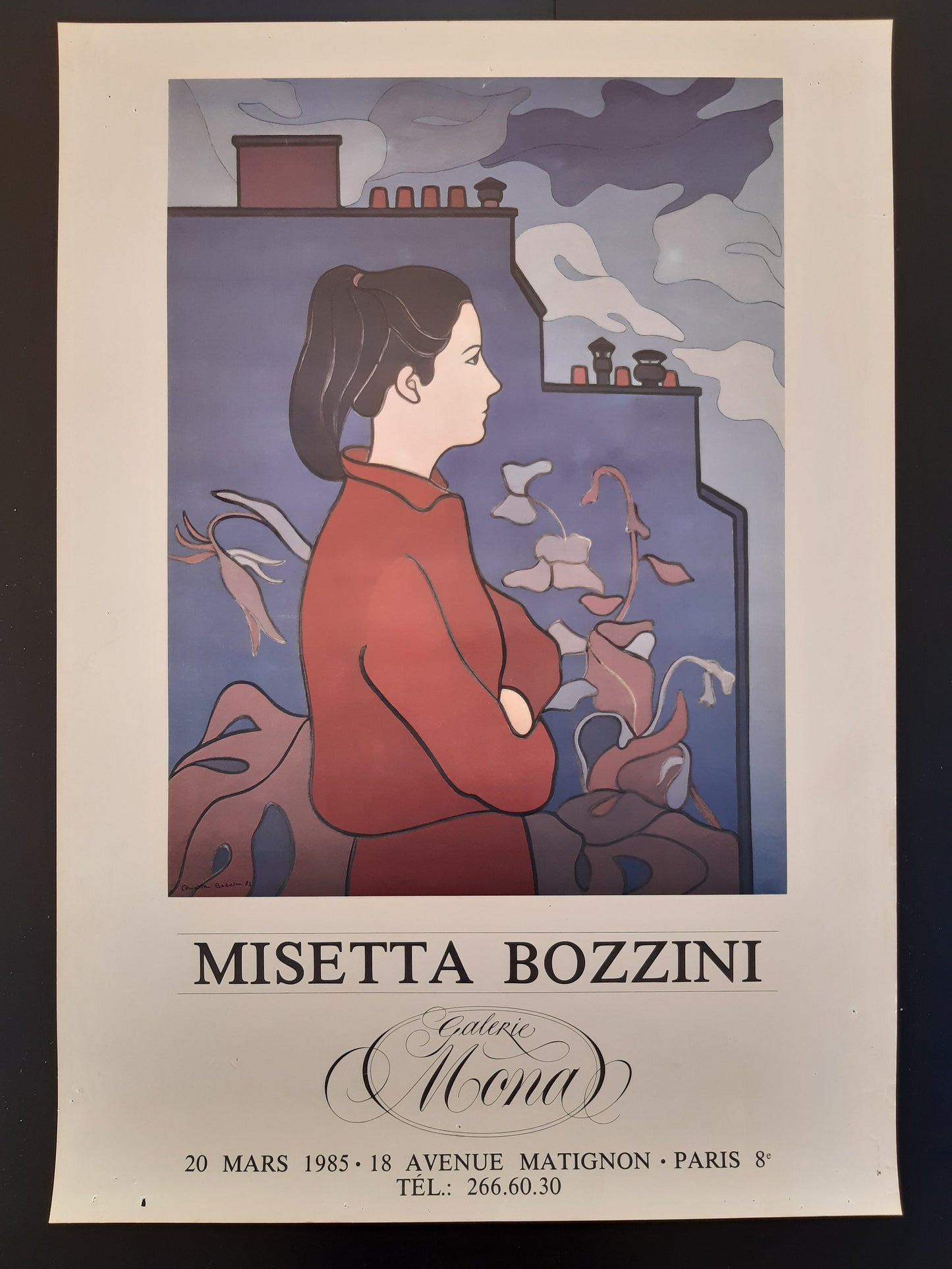 Misetta Bozzini original art exhibition poster - 17.7"×25.2" (45×64cm)
