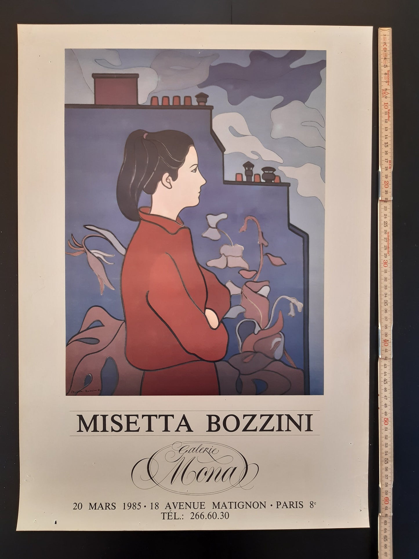 Misetta Bozzini original art exhibition poster - 17.7"×25.2" (45×64cm)