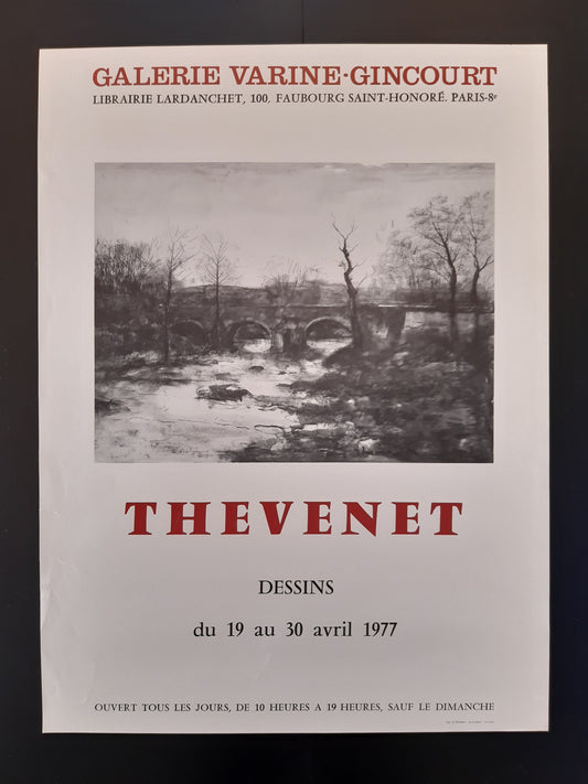Jaques Thevenet original art exhibition poster - 18.1"×24.4" (46×62cm)