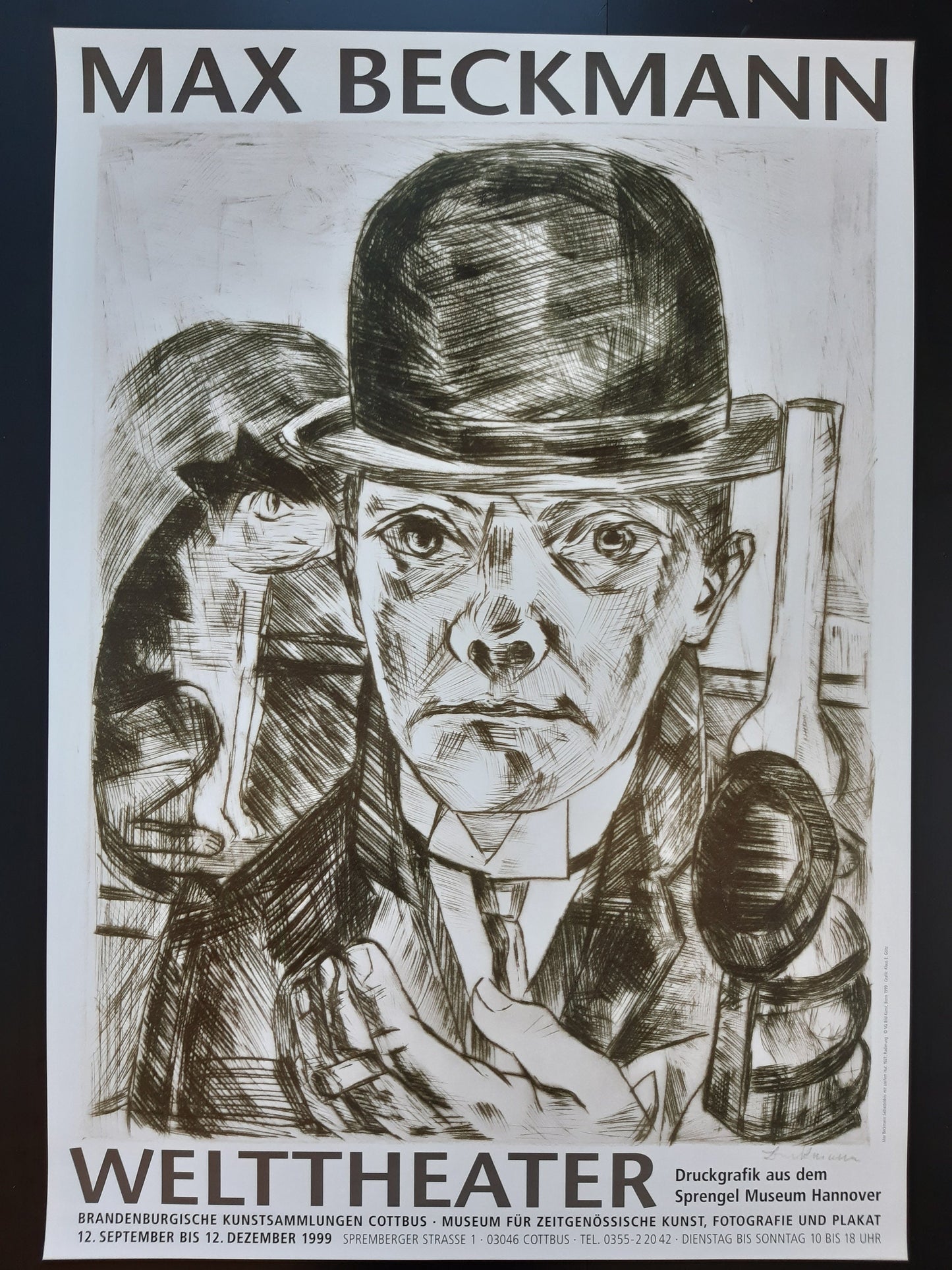 Max Beckmann art exhibition poster - 23.4"×33.1" (59.4×84cm)