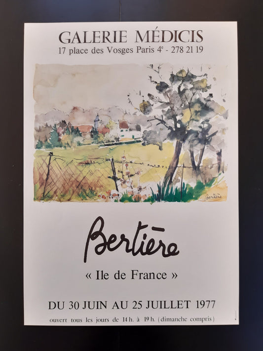 Denise Bertiére original art poster - 19.3"×27.2" (49×69cm)