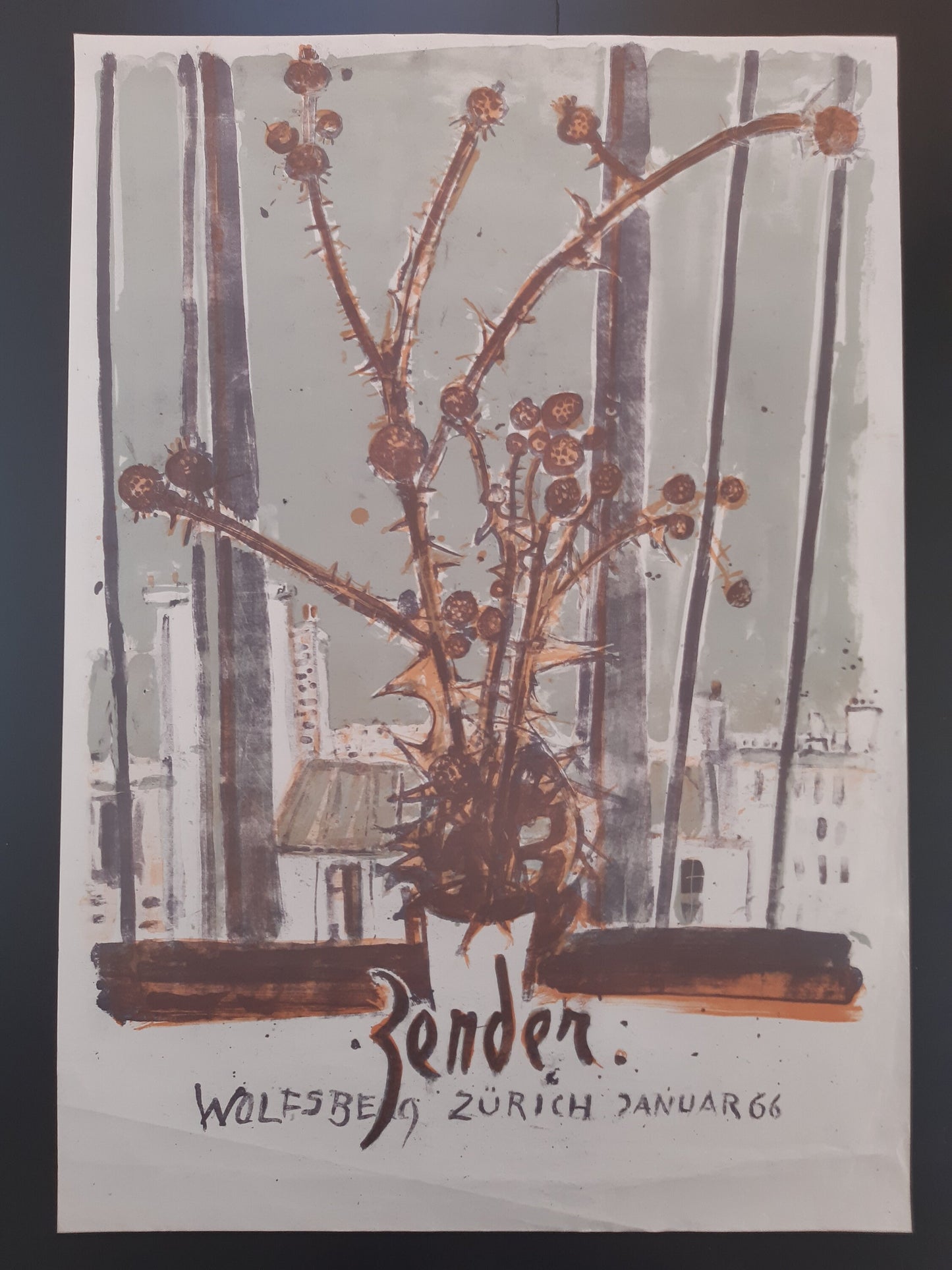 Rudolf Zender art exhibition poster - 27.6"×39.2" (70×99.5cm)