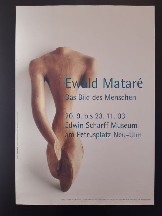 Ewald Mataré original art exhibition poster - 23.2"×33.1" (59×84cm)