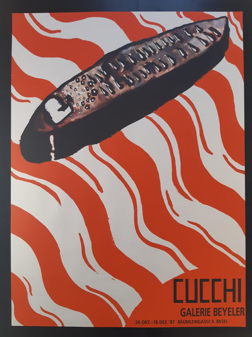 1987 Enzo Cucchi  original art exhibition poster - 23.3"×31.5" (59.3×80cm)