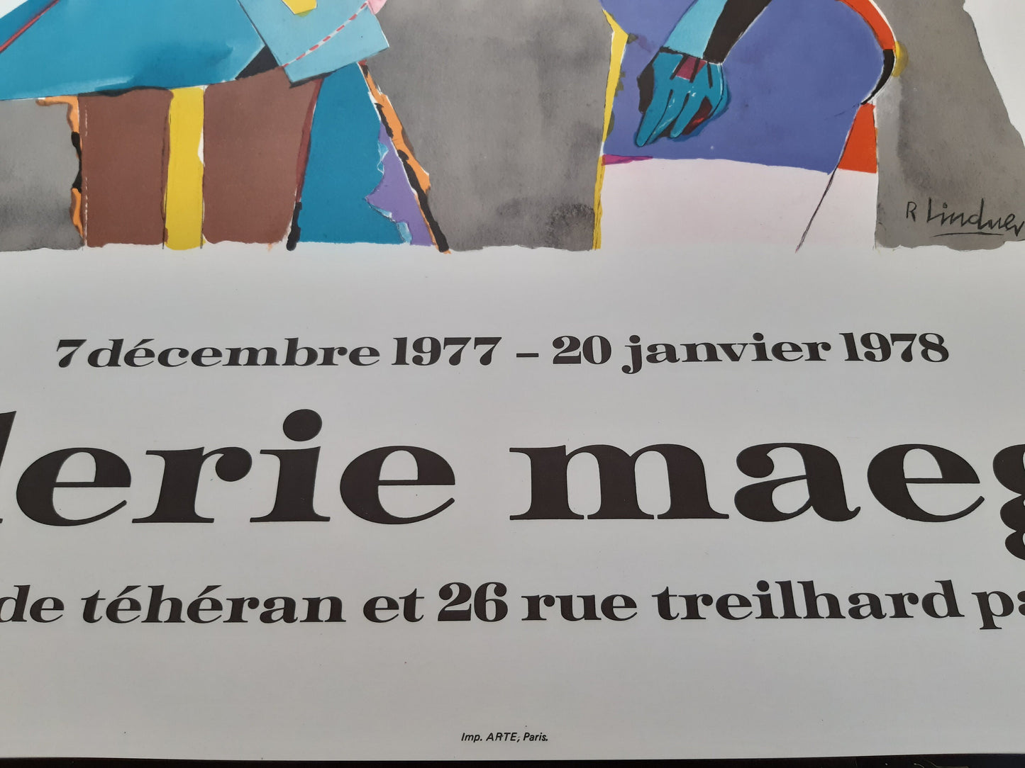 Richard Lindner original art exhibition poster pop art - 22.2"×29.9" (56.5×76cm)