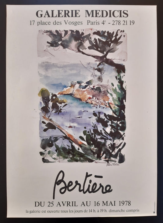 Denise Bertiére original art poster - 19.3"×27.2" (49×69cm)