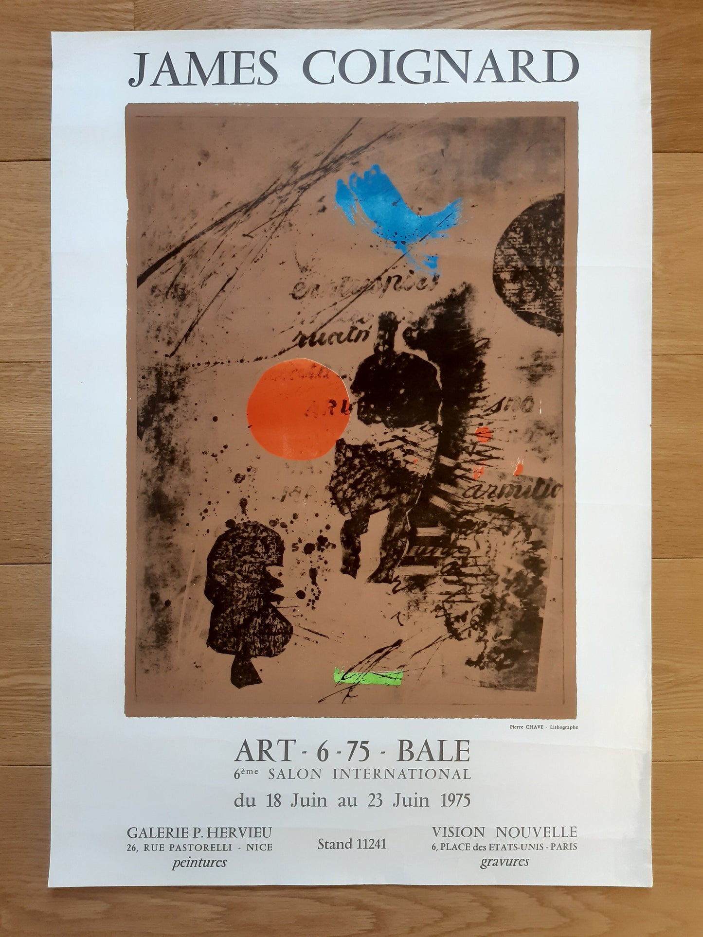 James Coignard original art poster used - 22.0"×31.3" (56×79.5cm)
