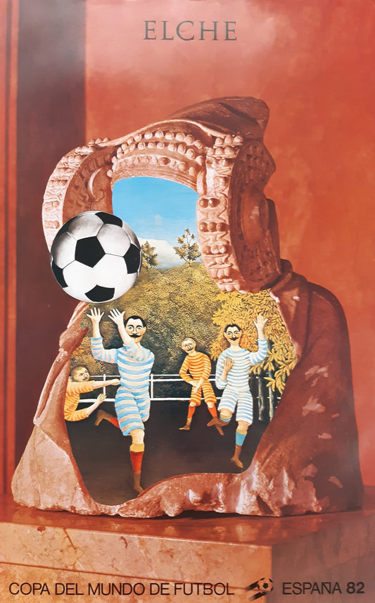 España 1982 Elche original art poster Juri Kolar - 23.6"×37.2" (60×94.5cm)