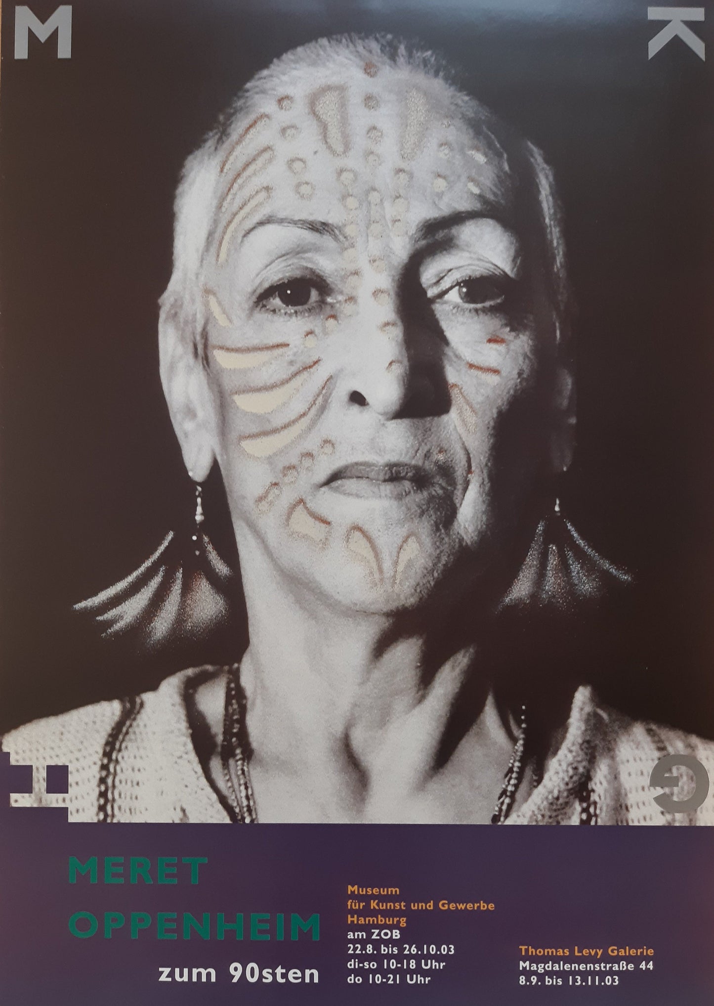 Meret Oppenheim original art exhibition poster - 23.2"×33.1" (59×84cm)