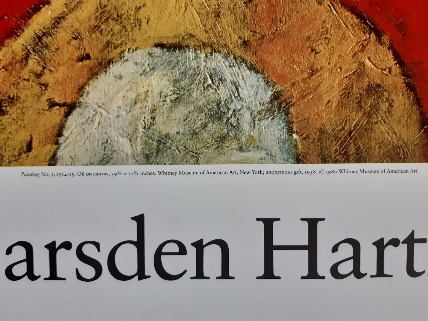 Marsden Hartley original art poster - 27.1"×42.1" (68.8×107cm)