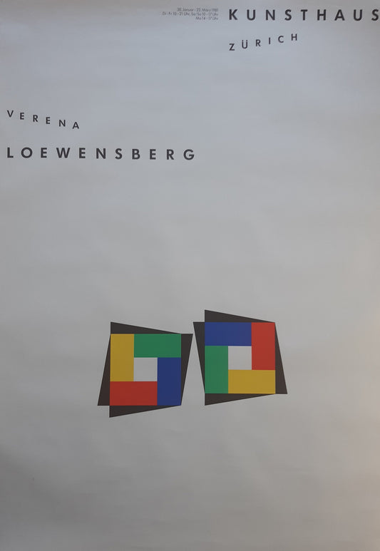 Verena Loewensberg original art exhibition poster - 35.8"×50.4" (91×128cm)