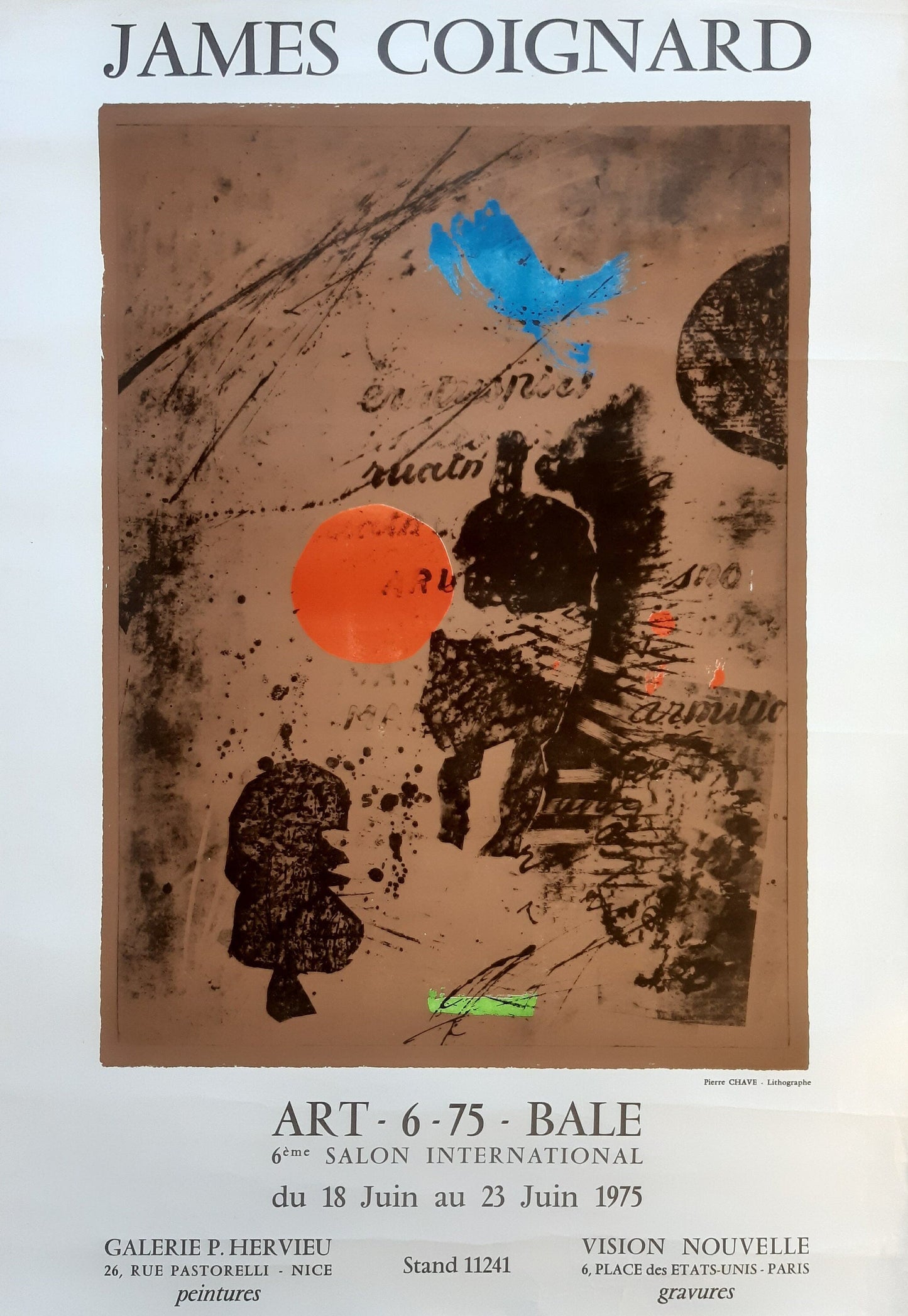 James Coignard original art poster used - 22.0"×31.3" (56×79.5cm)