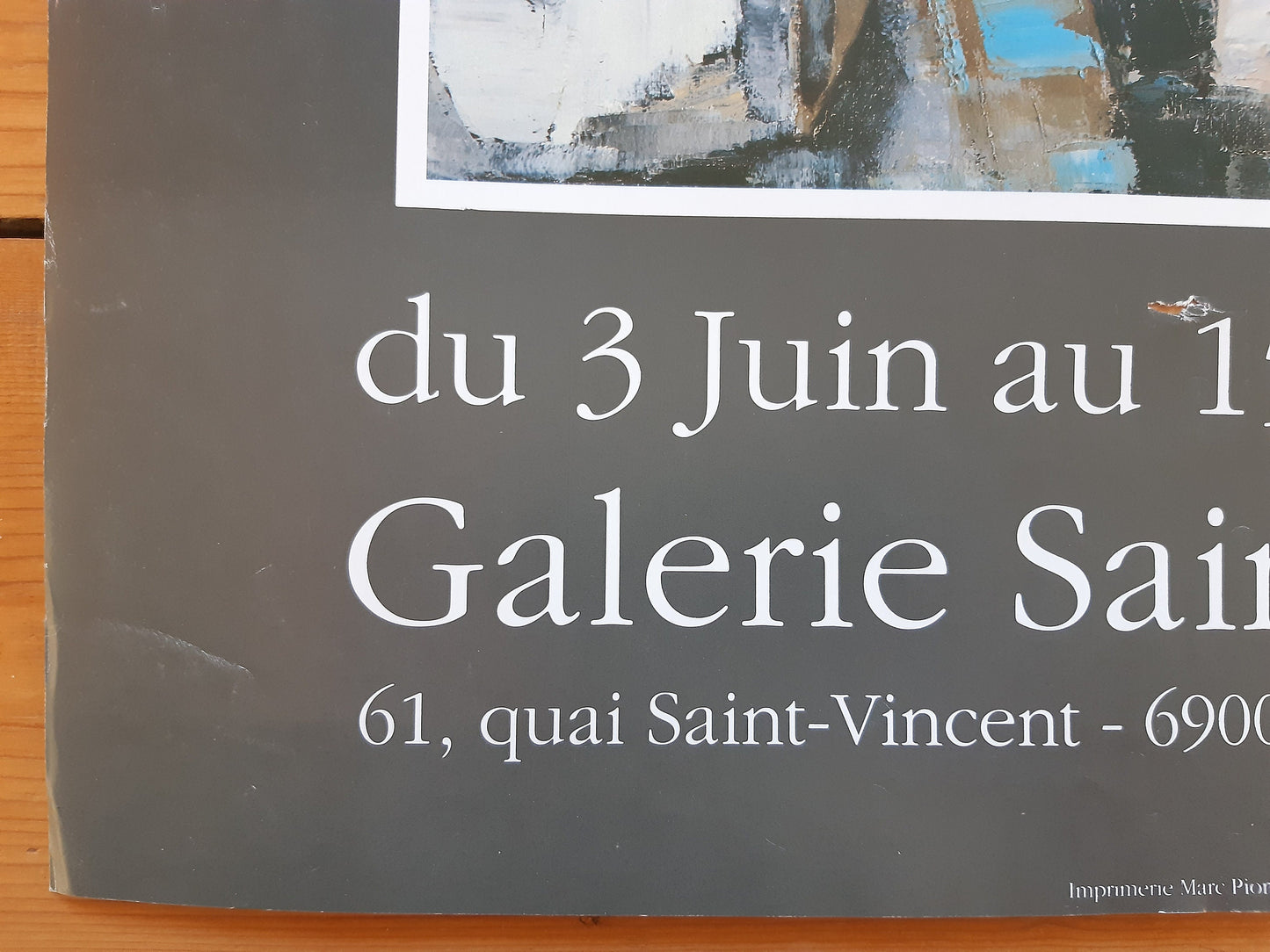 JR Mondet original art exhibition poster used - 17.1"×24.8" (43.5×63cm)