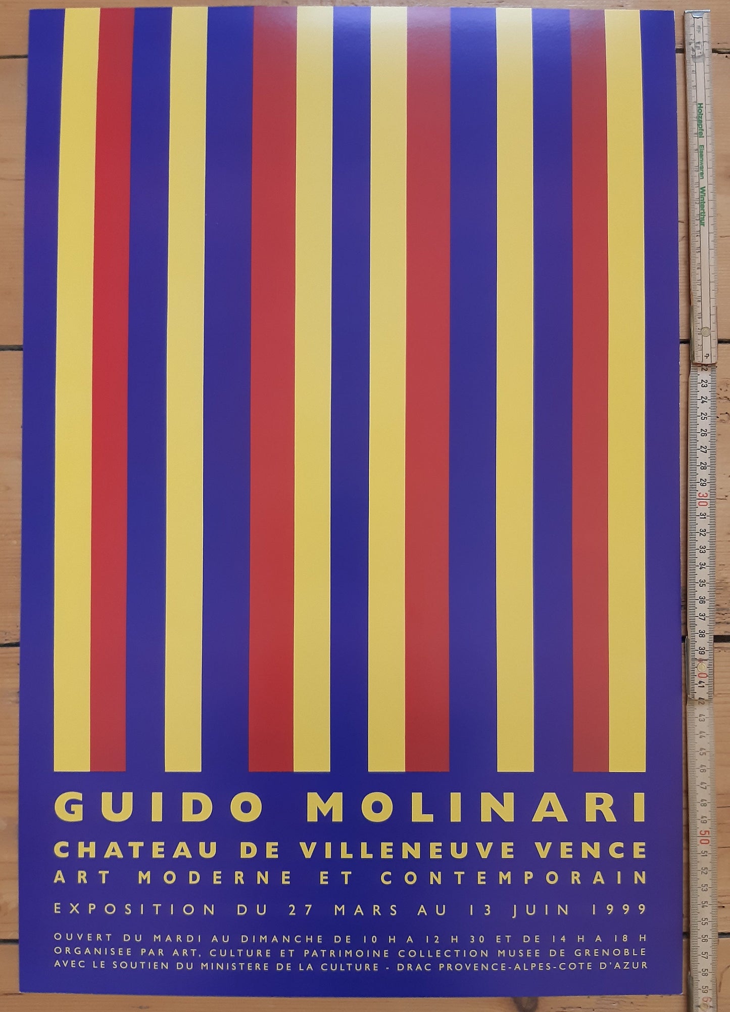 Guido Molinari original art exhibition poster - 15.7"×23.6" (40×60cm)