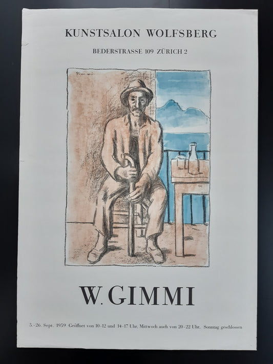 Wilhelm Gimmi art exhibition poster used