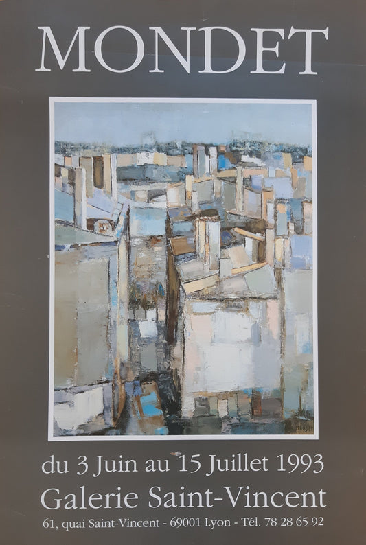 JR Mondet original art exhibition poster used - 17.1"×24.8" (43.5×63cm)