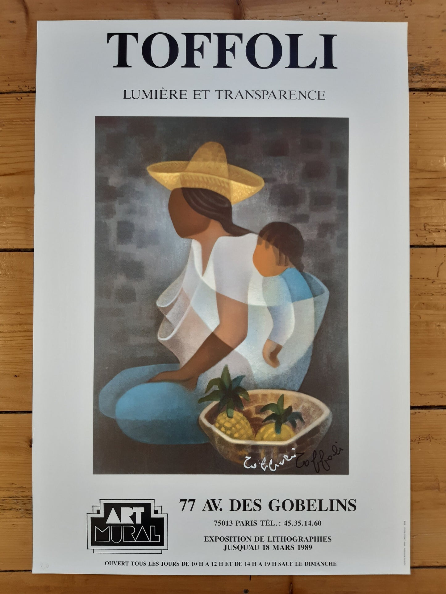 Louis Toffoli original art poster handsigned - 16.5"×24.4" (42×62cm)