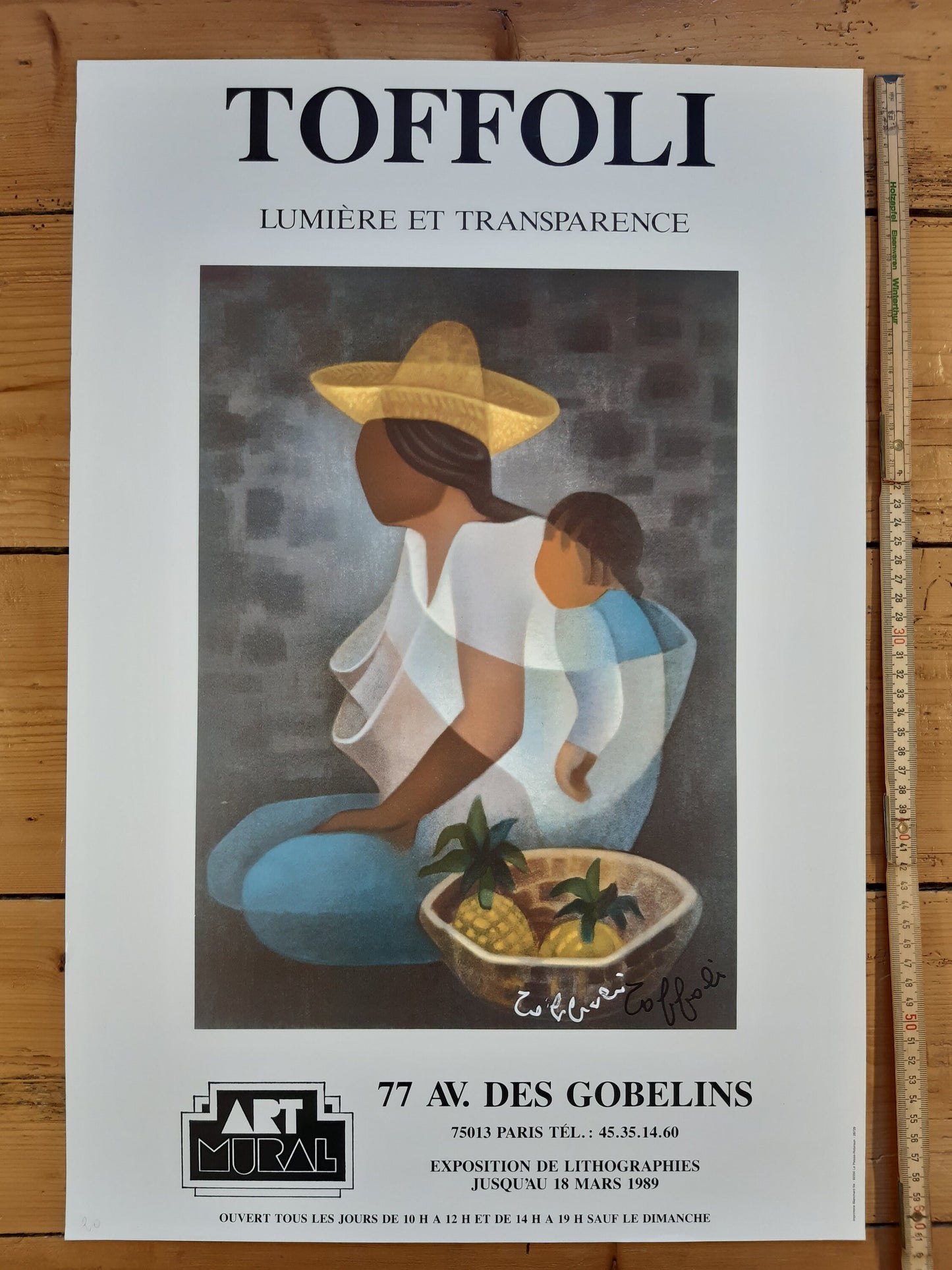 Louis Toffoli original art poster handsigned - 16.5"×24.4" (42×62cm)