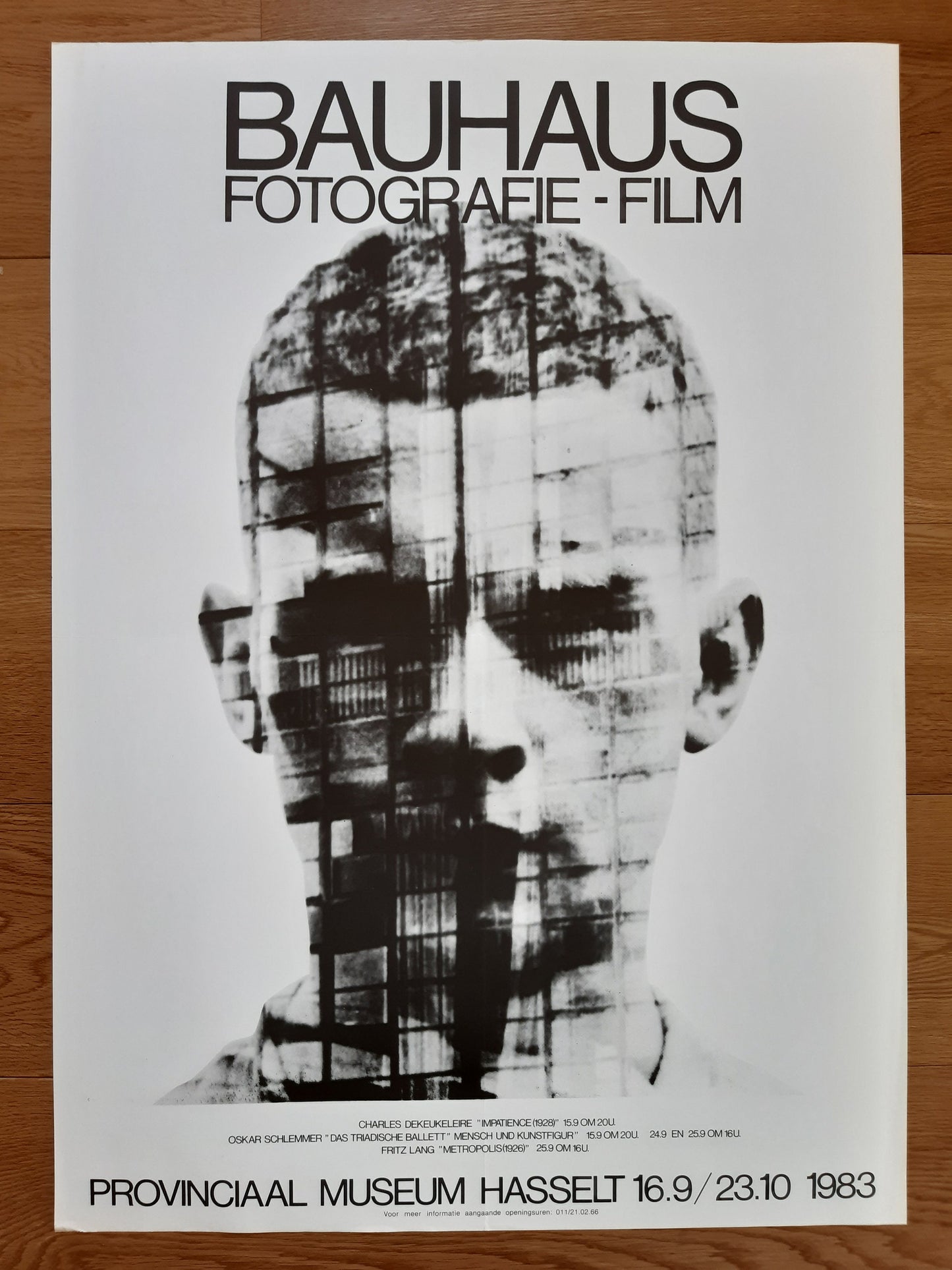 Bauhaus original art poster folded - 23.3"×32.5" (59.3×82.5cm)