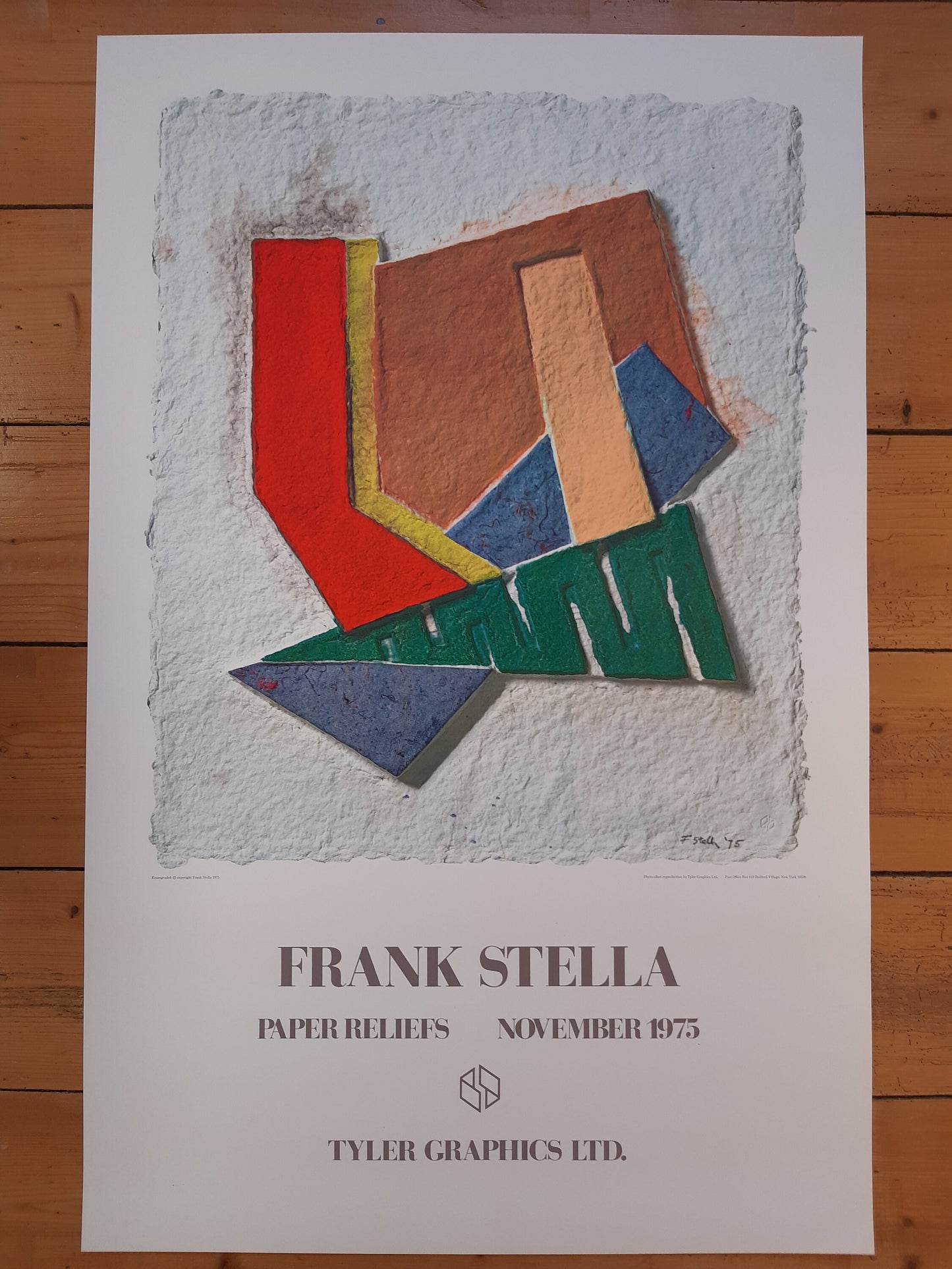 Frank Stella original art poster - 24.8"×38.8" (63×98.5cm)