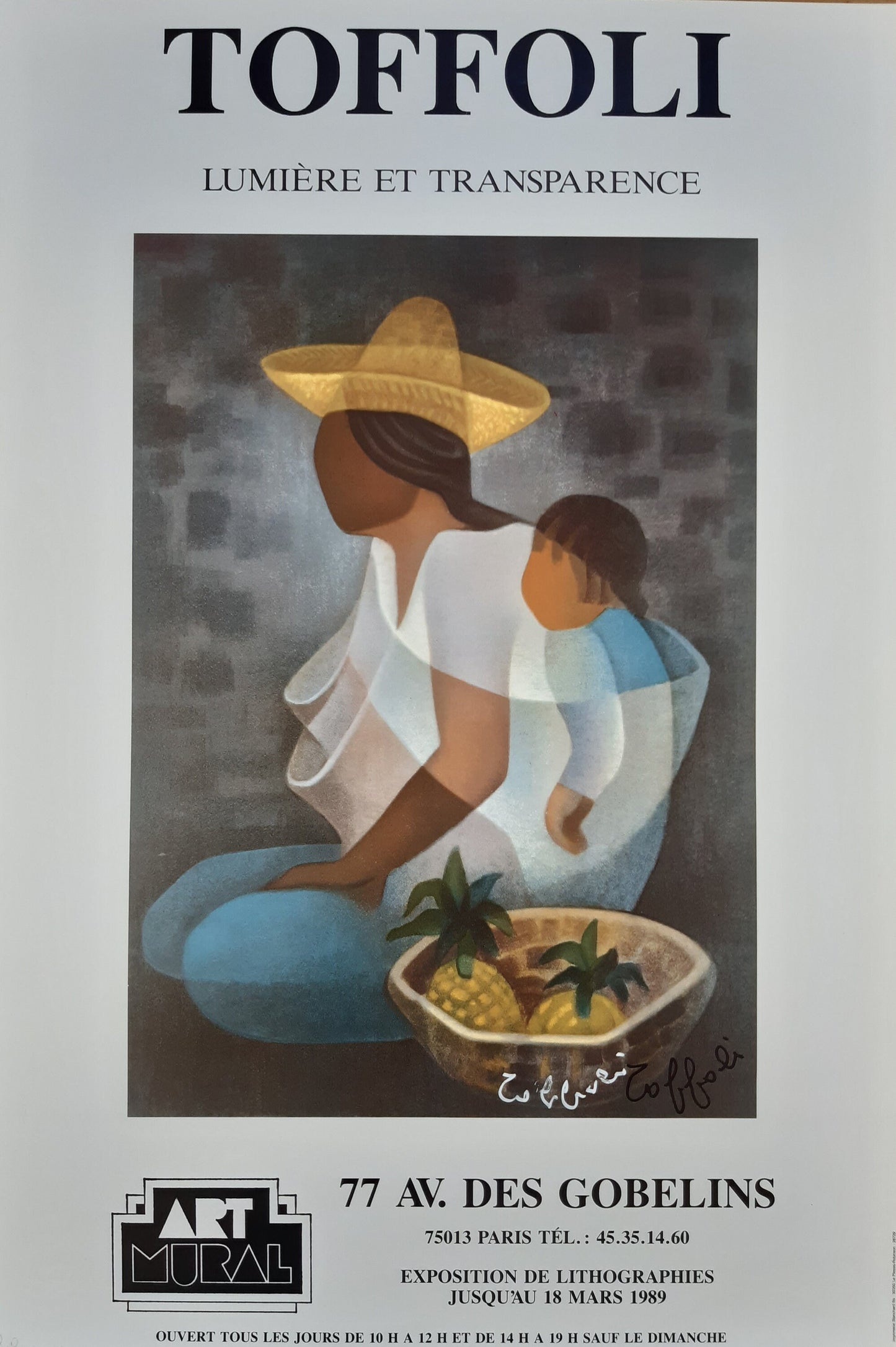 Louis Toffoli original art poster handsigned - 16.5"×24.4" (42×62cm)