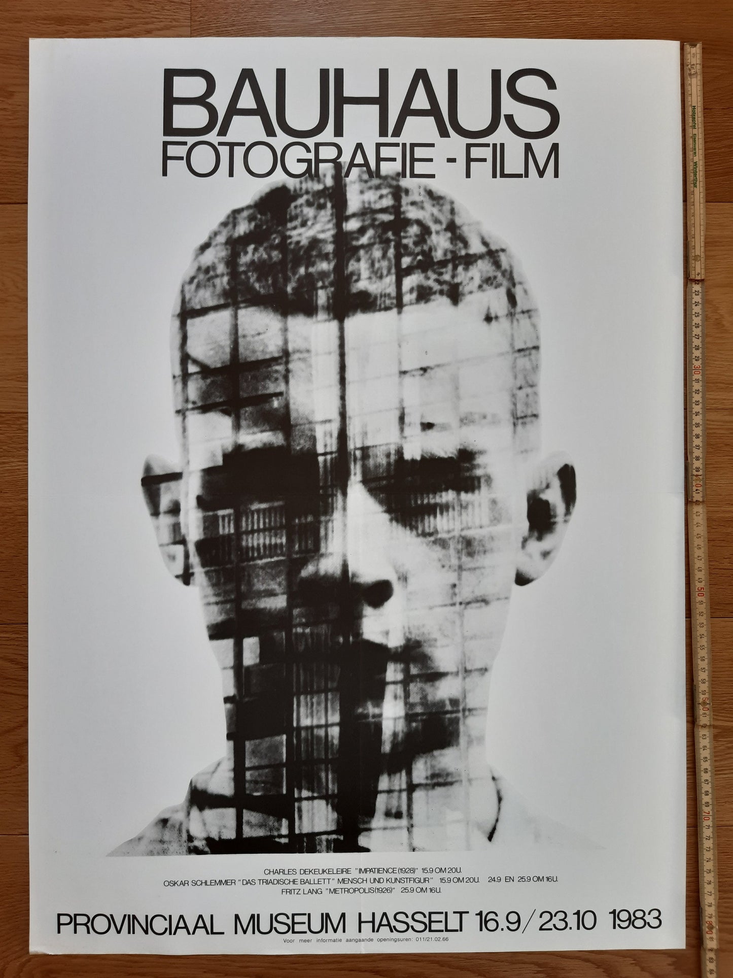 Bauhaus original art poster folded - 23.3"×32.5" (59.3×82.5cm)