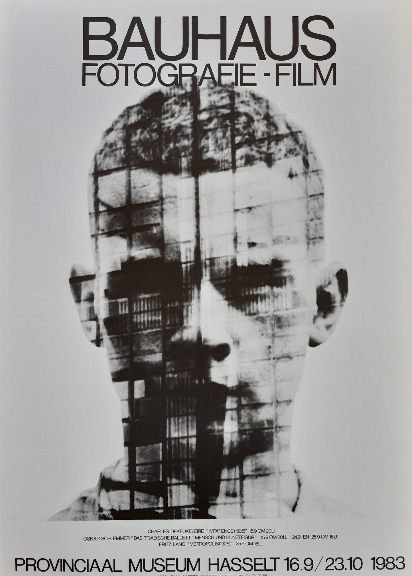 Bauhaus original art poster folded - 23.3"×32.5" (59.3×82.5cm)