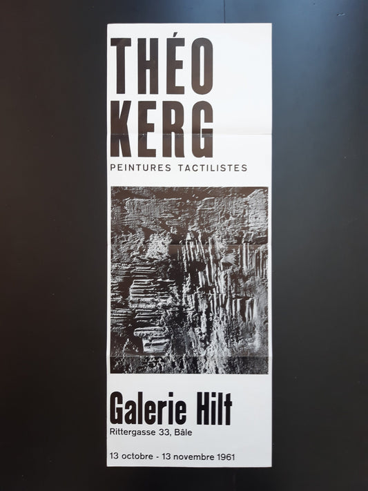 Theo Kerg original art poster folded - 10.2"×27.4" (26×69.5cm)