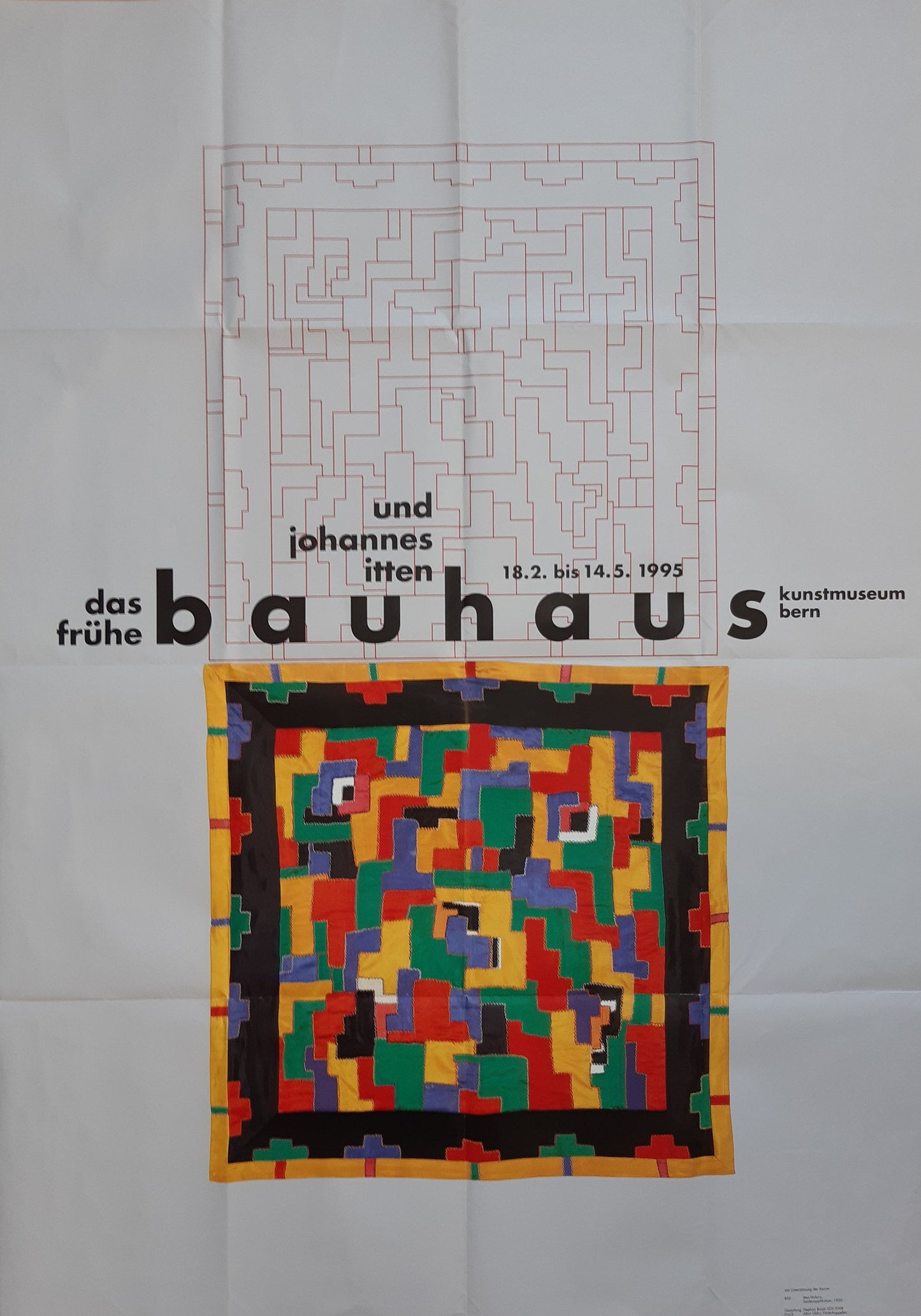 Johannes Itten art exhibition poster - 35.4"×50.4" (90×128cm)