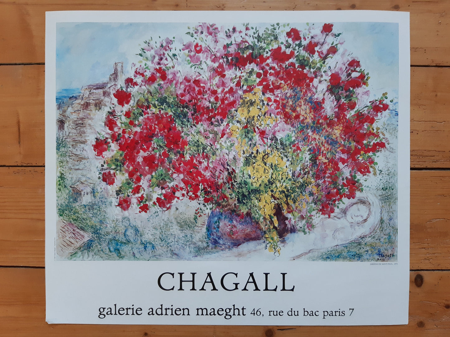 Marc Chagall original art poster - 25.2"×21.7" (64×55cm)