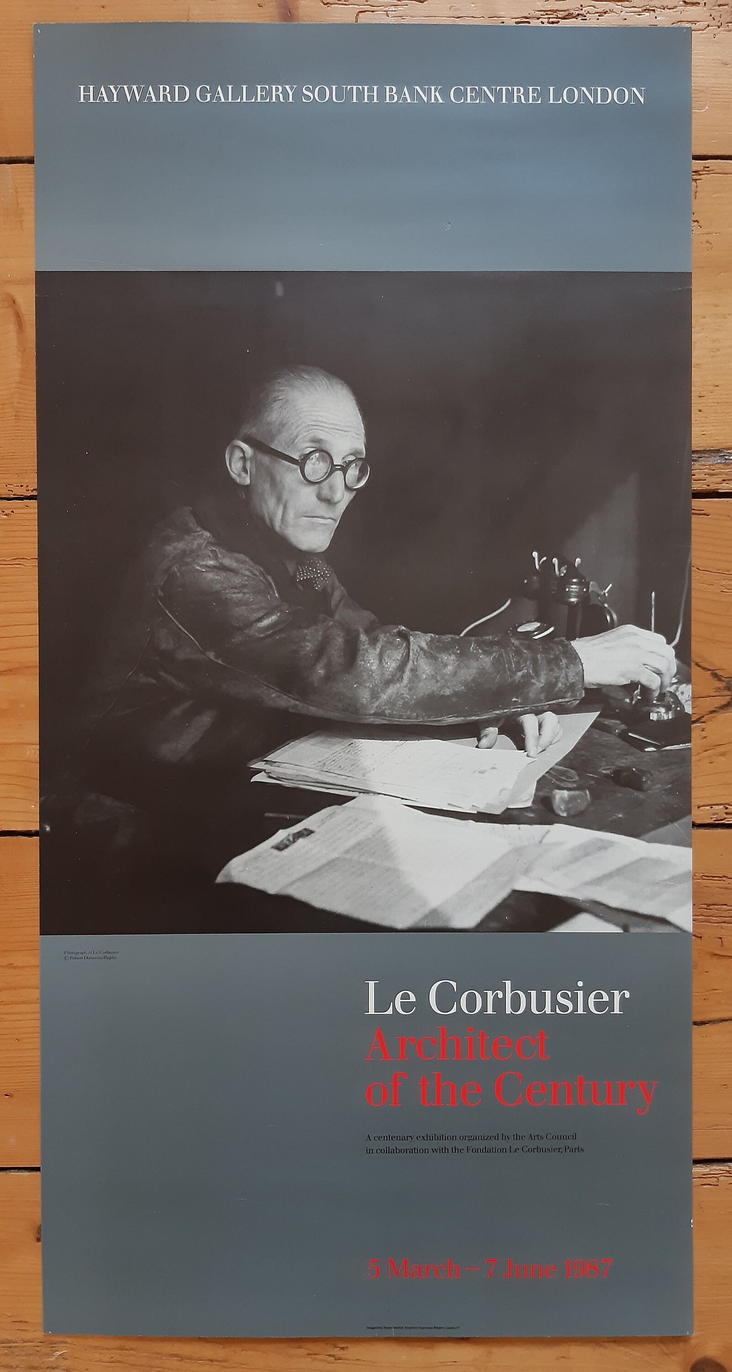 Le Corbusier original art poster - 13.8"×27.6" (35×70cm)