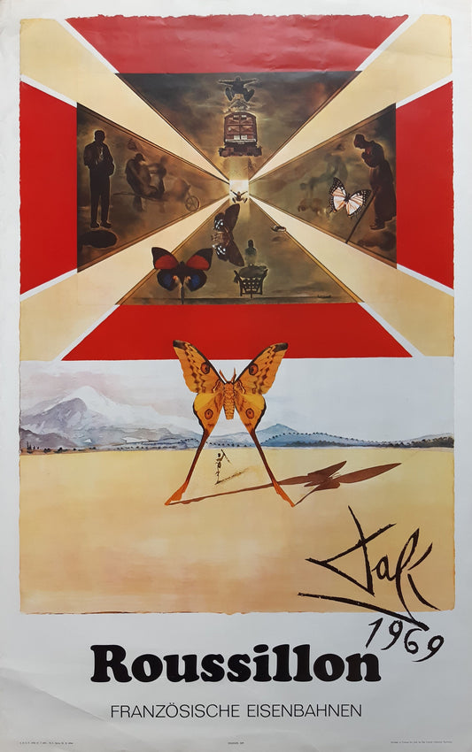Dalí original travel poster - 24.4"×38.6" (62×98cm)