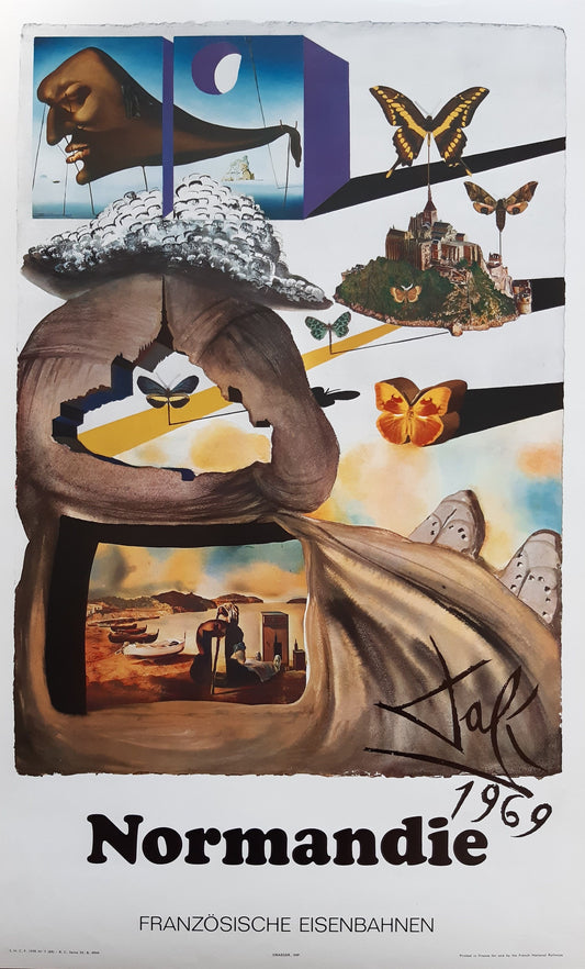 Dalí original travel poster - 14.4"×23.6" (36.5×60cm)