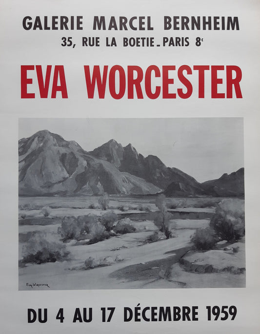 Eva Worcester vintage art exhibition poster