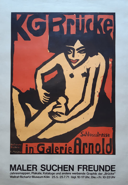 E. L. Kirchner vintage art poster - 23.2"×32.7" (59×83cm)