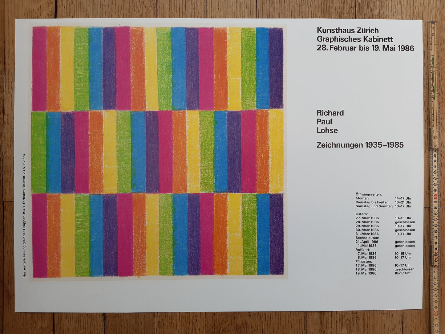 Richard Paul Lohse art exhibition poster - 27.6"×19.7" (70×50cm)