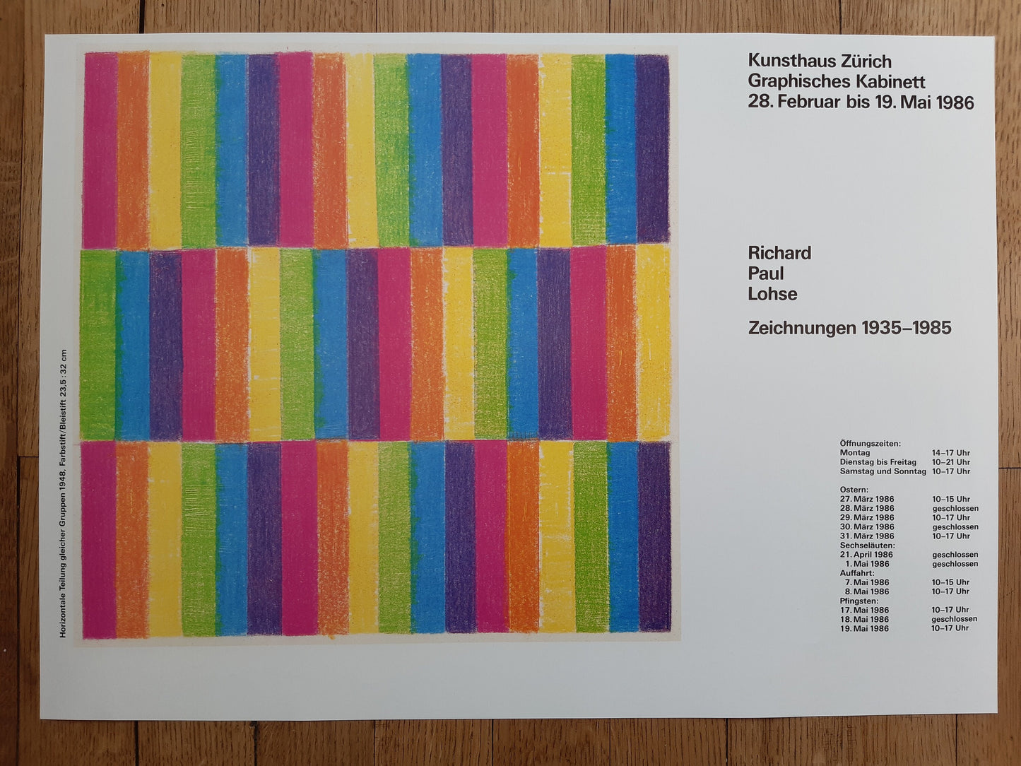 Richard Paul Lohse art exhibition poster - 27.6"×19.7" (70×50cm)