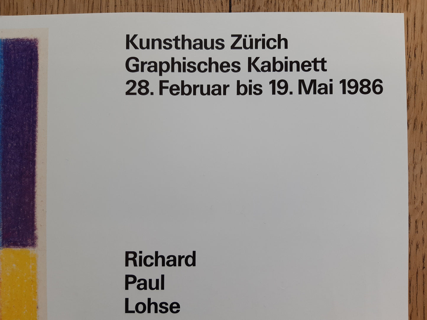 Richard Paul Lohse art exhibition poster - 27.6"×19.7" (70×50cm)
