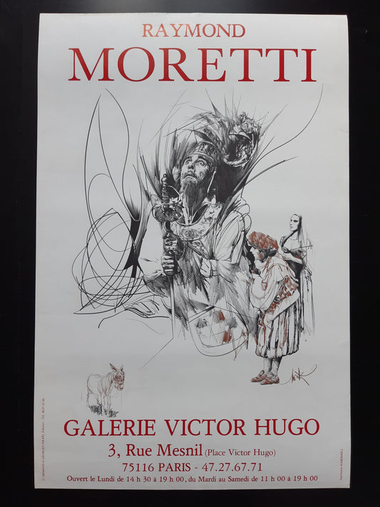 Raymond Moretti art exhibition poster - 15.7"×24.0" (40×61cm)