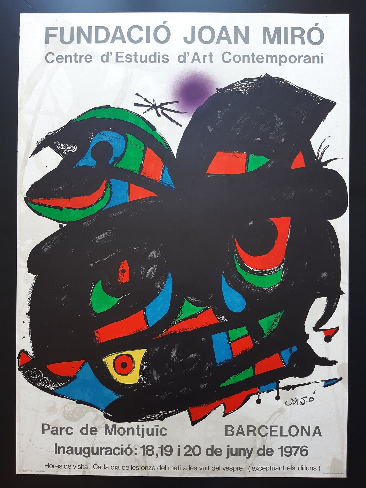 Miro original art exhibition poster - 19.7"×27.6" (50×70cm)