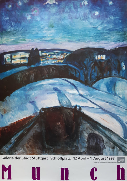 Edvard Munch original art poster folded - 23.4"×33.1" (59.4×84cm)